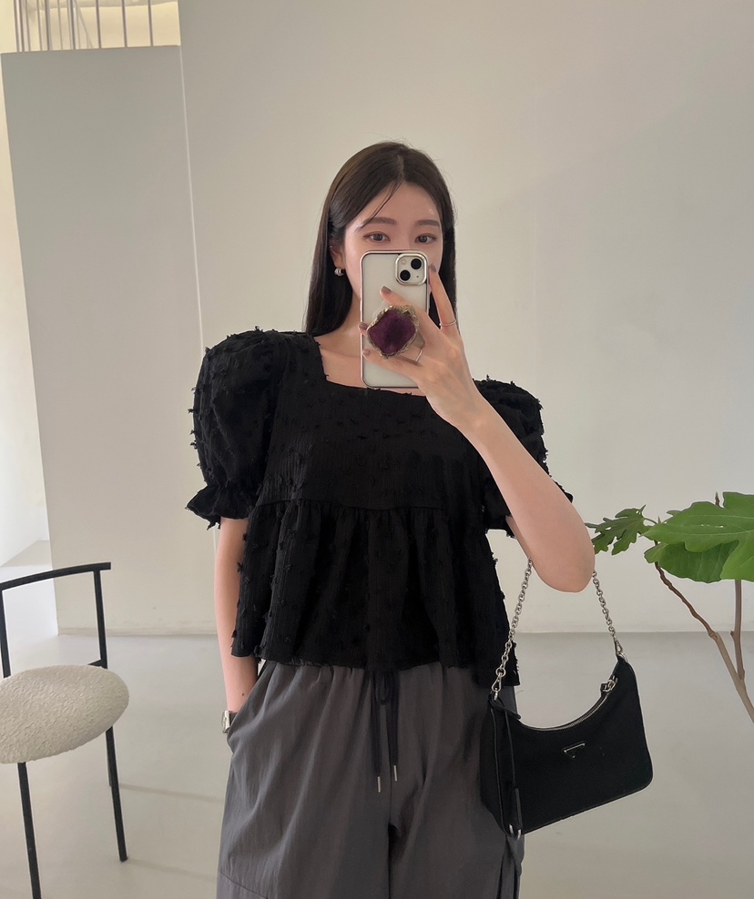 AMUSE SEOUL直郵韓國代購㊣女裝新品休閑人氣時尚襯衫蕾絲衫AMUSE SEOUL襯衫/蕾絲衫