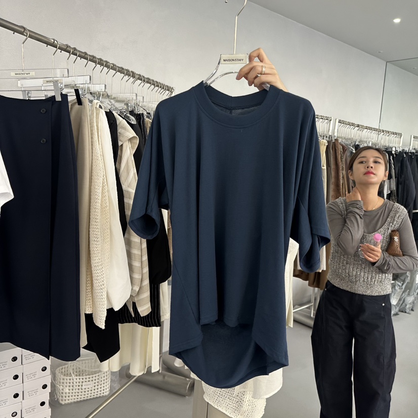 DOUBLE STANDARD/LE SMOKING/MAISONSTAFF韓國直郵㊣東大門實拍女裝新品熱賣T恤MAISONSTAFFT恤圖色2