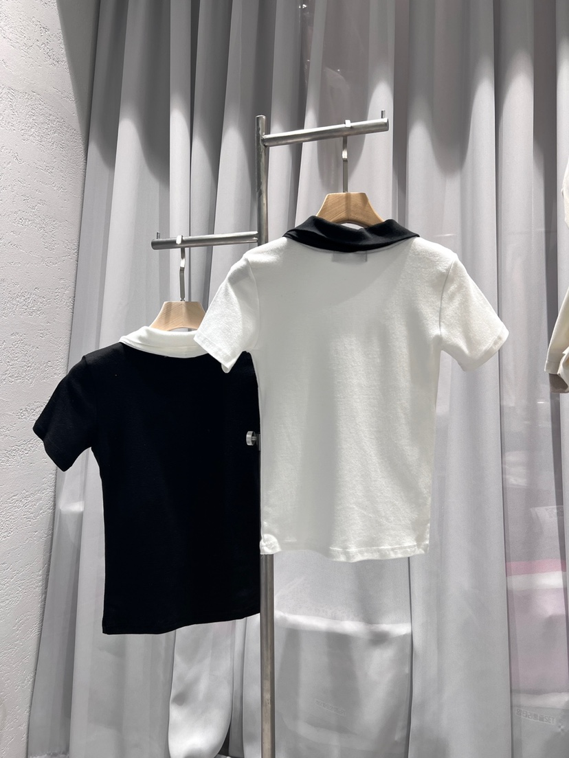 CLOTH韓國直郵㊣東大門實拍女裝新款推薦時尚熱賣25春夏T恤V領CLOTHT恤