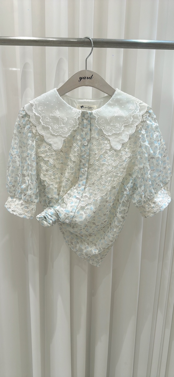 YARD直郵韓國代購㊣女裝新品25春夏時尚休閑推薦襯衫蕾絲衫YARD襯衫/蕾絲衫圖色2