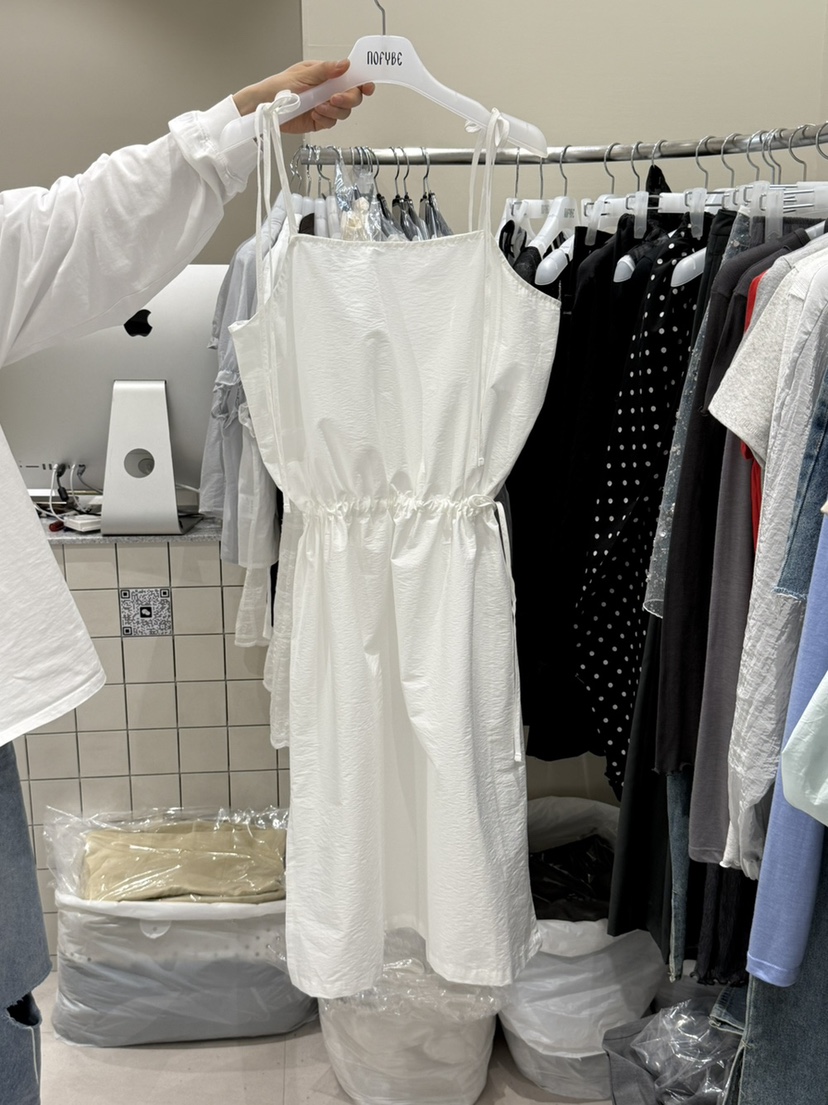 NOFYBE韓國㊣直郵東大門代購女裝新品休閑時尚推薦連衣裙綁帶NOFYBE連衣裙