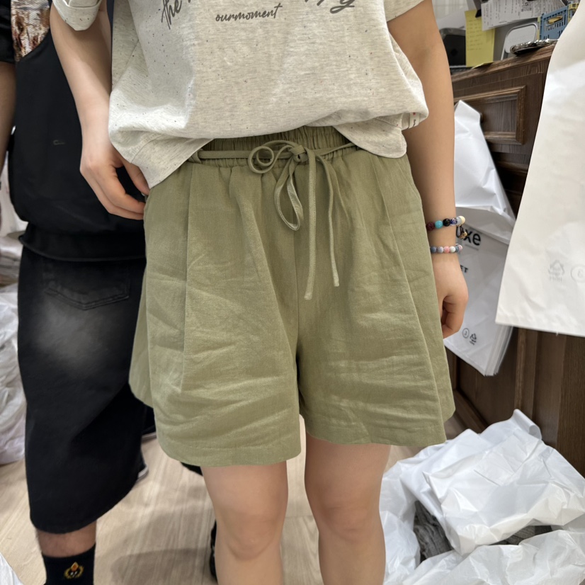 OURMOMENT直郵韓國代購㊣女裝新品推薦25春夏熱賣休閑時尚短褲OURMOMENT短褲圖色2