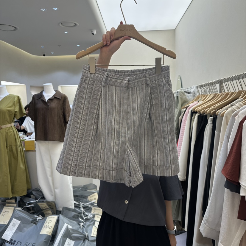 MATIERE韓國直郵㊣東大門實拍女裝新品休閑人氣25春夏時尚短褲MATIERE短褲圖色2
