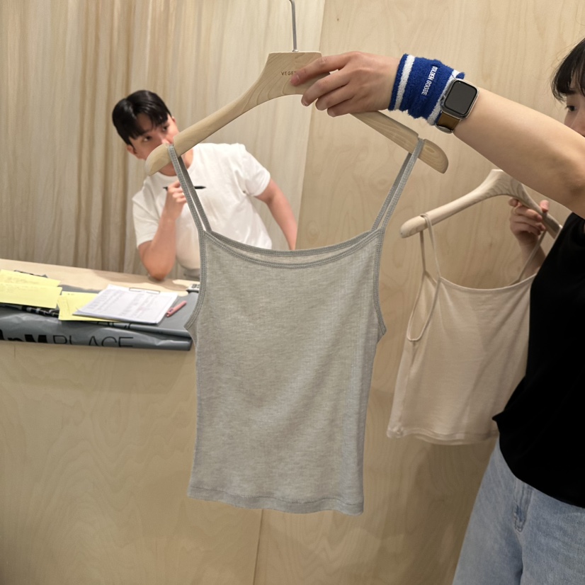 VEGETABLE韓國㊣直郵東大門代購女裝新品熱賣25春夏吊帶背心VEGETABLE吊帶/背心圖色2