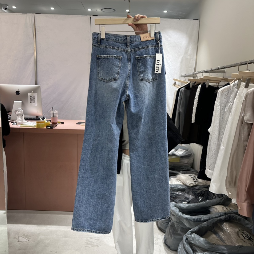 PITA韓國直郵㊣東大門實拍女裝新品休閑人氣熱賣時尚牛仔褲THE VERLIN/piTa牛仔褲