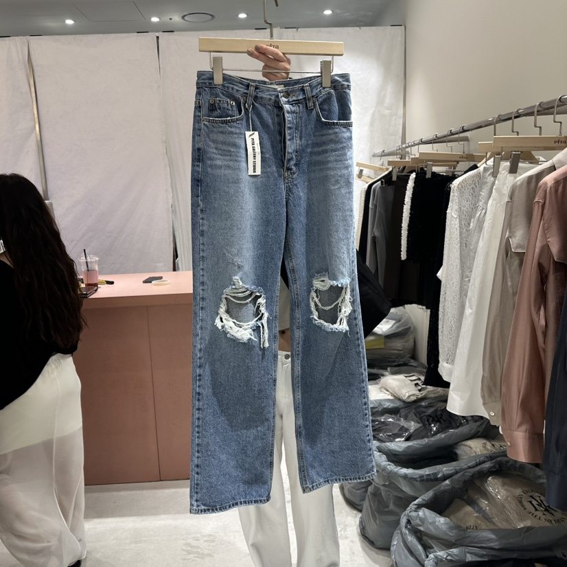 PITA韓國直郵㊣東大門實拍女裝新品休閑人氣熱賣時尚牛仔褲THE VERLIN/piTa牛仔褲
