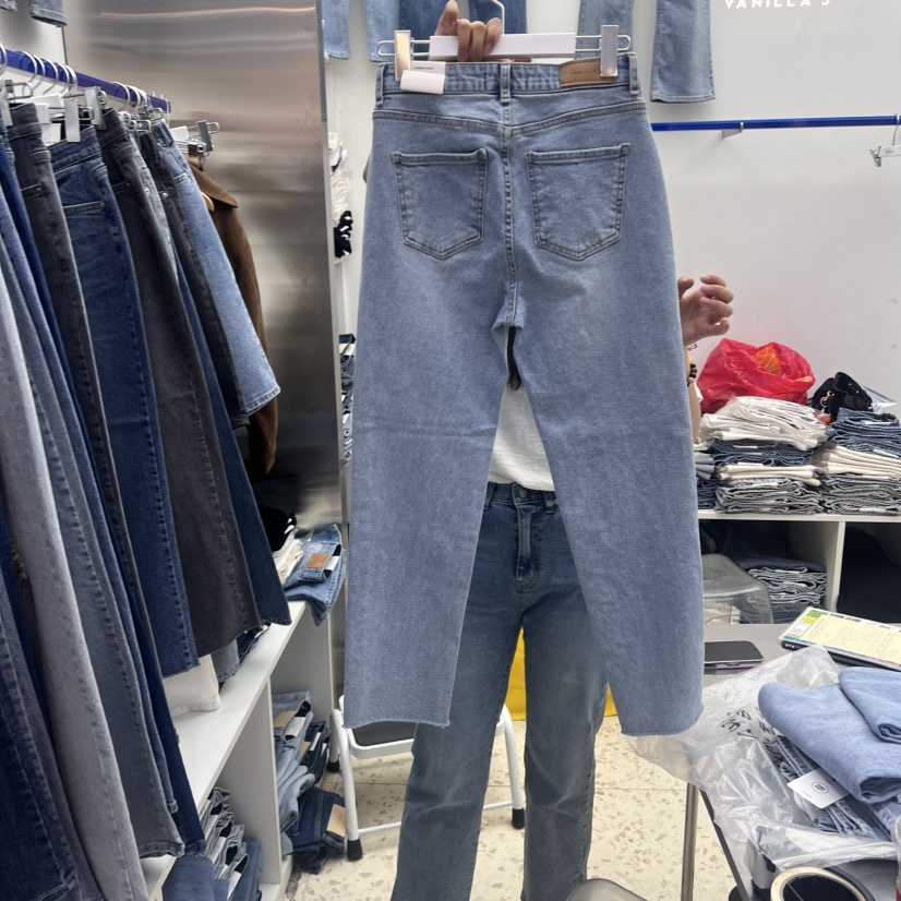 VANILLA J韓國㊣直郵東大門代購女裝新款熱賣推薦25春夏牛仔褲VANILLA J牛仔褲