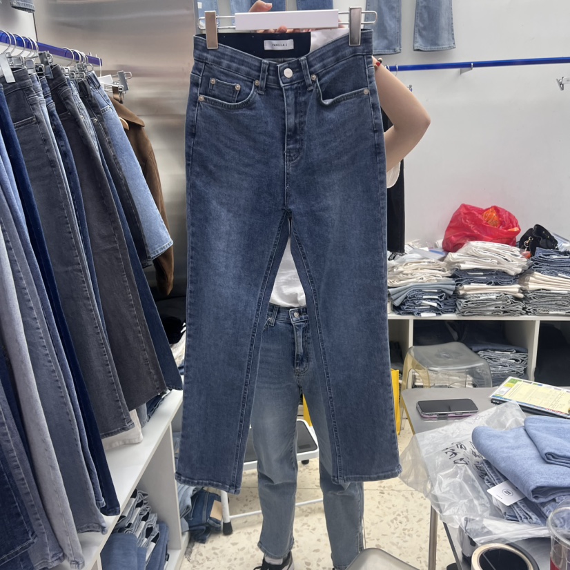 VANILLA J韓國㊣直郵東大門代購女裝新款熱賣推薦25春夏牛仔褲VANILLA J牛仔褲圖色1