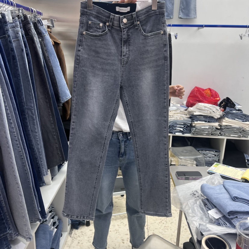 VANILLA J韓國㊣直郵東大門代購女裝新款熱賣推薦25春夏牛仔褲VANILLA J牛仔褲圖色2