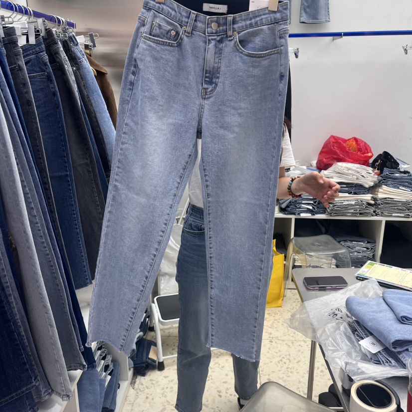 VANILLA J韓國㊣直郵東大門代購女裝新款熱賣推薦25春夏牛仔褲VANILLA J牛仔褲圖色3