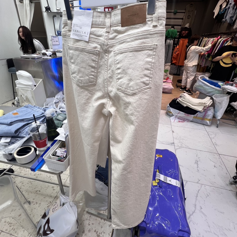 VANILLA J韓國直郵㊣東大門實拍女裝新品時尚推薦休閑牛仔褲VANILLA J牛仔褲