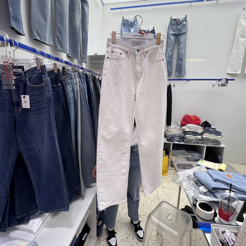 VANILLA J韓國直郵㊣東大門實拍女裝新品時尚推薦休閑牛仔褲VANILLA J牛仔褲圖色2