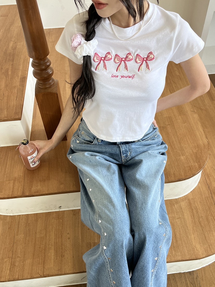 MARKE-P韓國㊣直郵東大門代購女裝新款休閑時尚人氣T恤刺繡MARKE-PT恤
