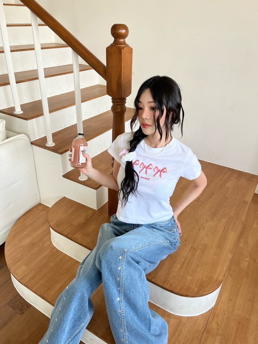 MARKE-P韓國㊣直郵東大門代購女裝新款休閑時尚人氣T恤刺繡MARKE-PT恤
