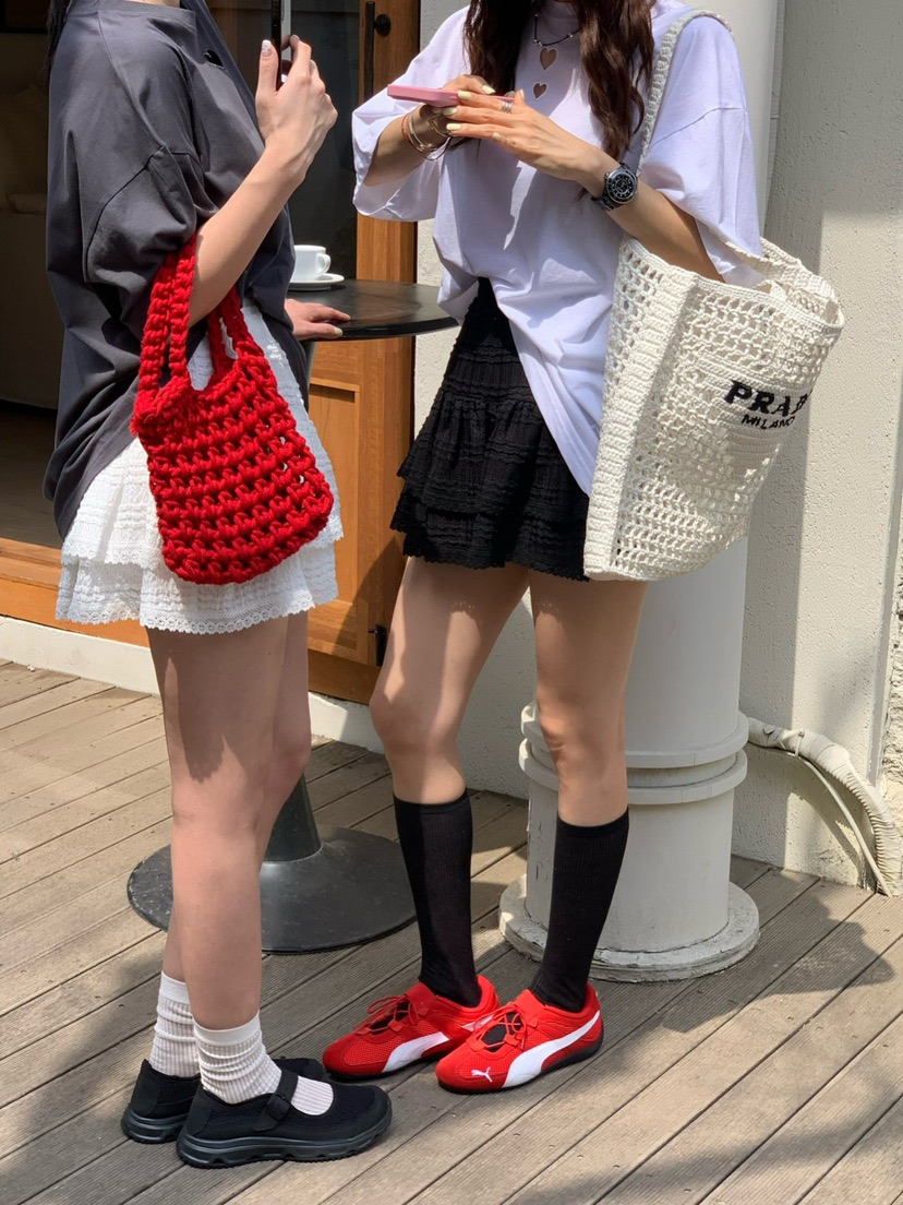 REVE CITE-L韓國直郵㊣女裝新款推薦25春夏時尚熱賣休閑短裙REVE CITE短裙