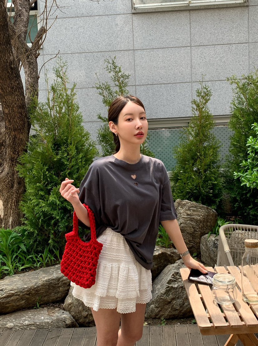 REVE CITE-L韓國直郵㊣女裝新款推薦25春夏時尚熱賣休閑短裙REVE CITE短裙