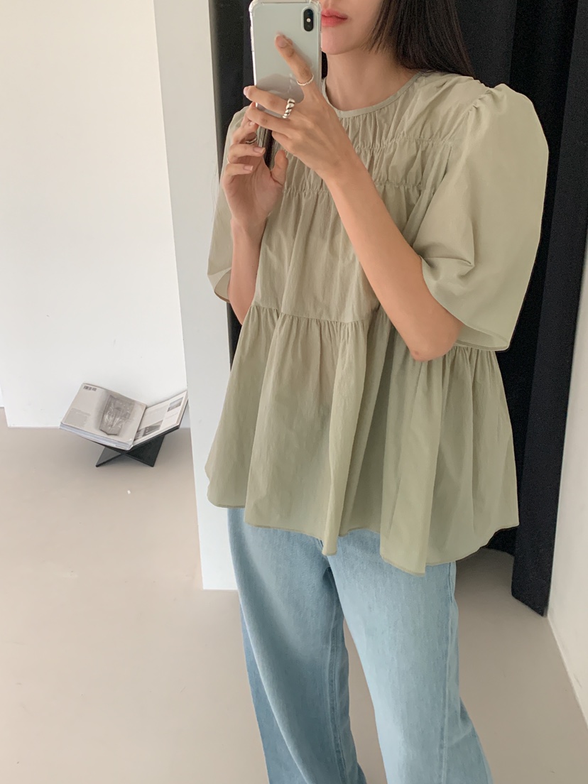 GOYOU韓國㊣直郵東大門代購女裝新款推薦休閑時尚襯衫蕾絲衫de goyou襯衫/蕾絲衫