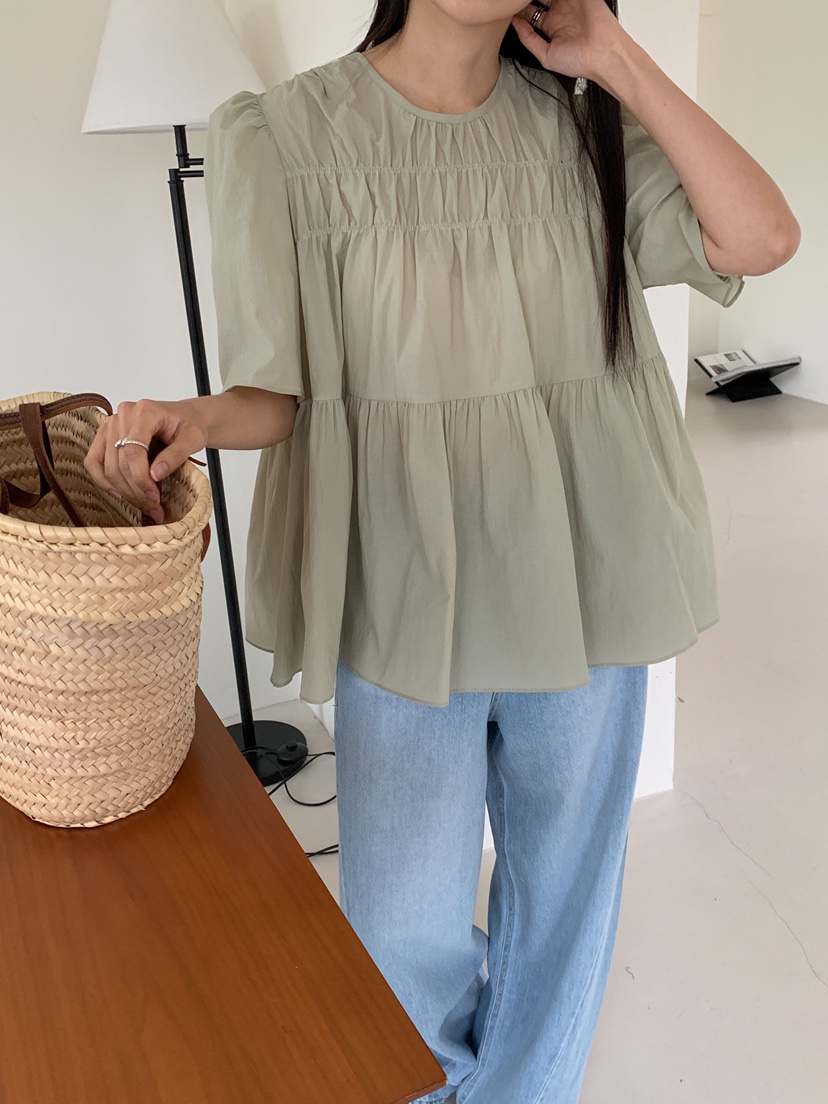 GOYOU韓國㊣直郵東大門代購女裝新款推薦休閑時尚襯衫蕾絲衫de goyou襯衫/蕾絲衫