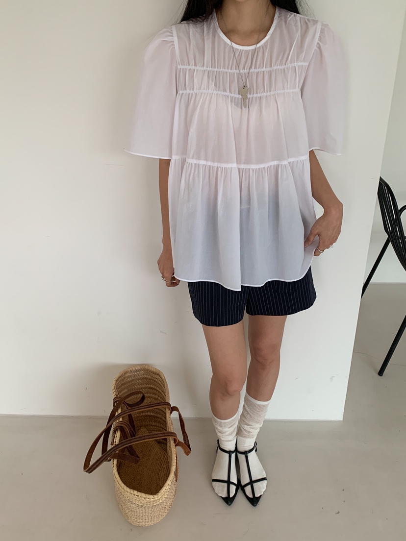 GOYOU韓國㊣直郵東大門代購女裝新款推薦休閑時尚襯衫蕾絲衫de goyou襯衫/蕾絲衫