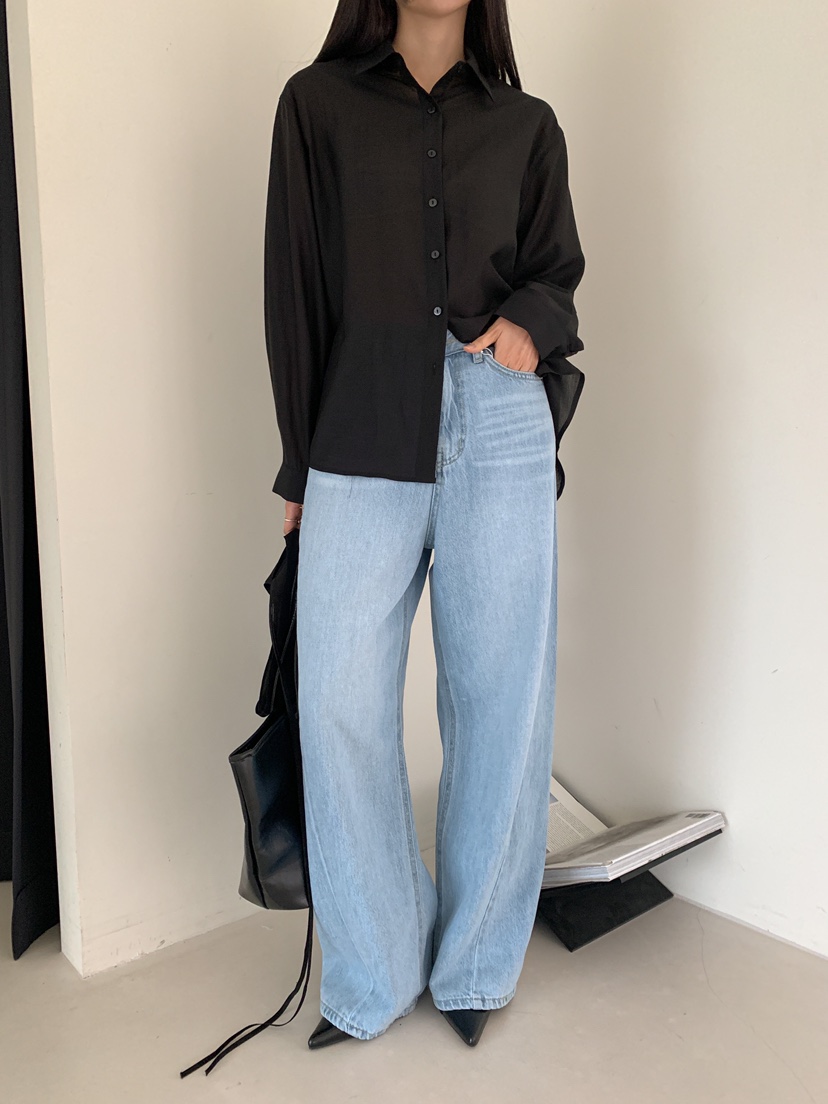 GOYOU直郵韓國代購㊣女裝新款休閑25春夏熱賣牛仔褲直筒牛仔de goyou牛仔褲