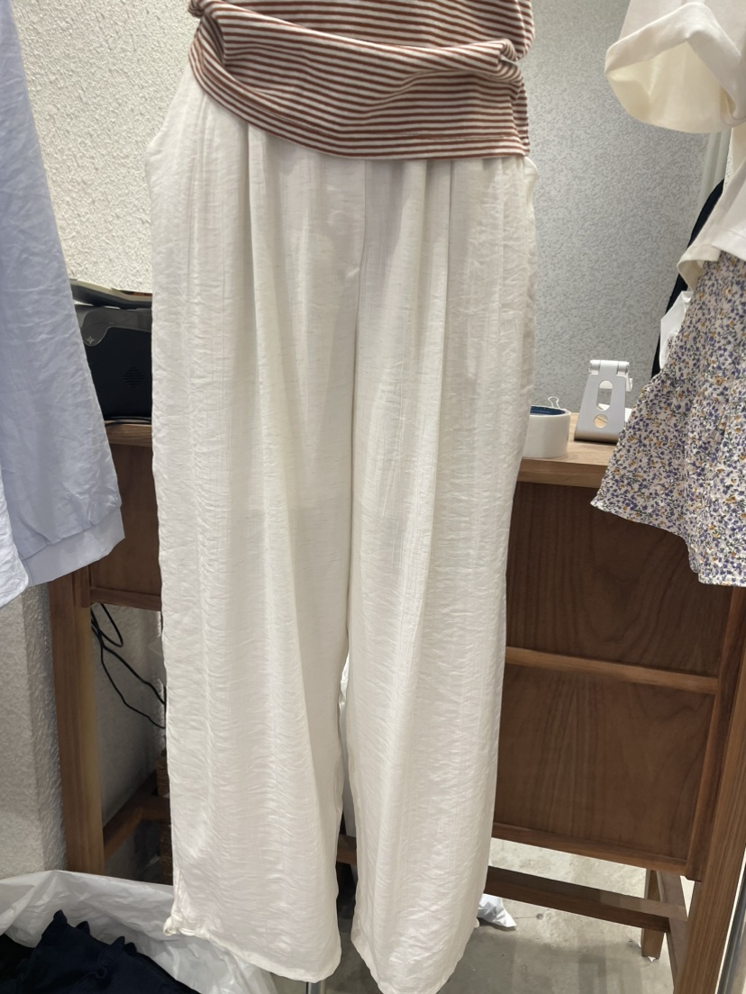BABEL直郵韓國代購㊣女裝新品25春夏熱賣休閑推薦休閑褲亞麻布BABEL休閑褲圖色1