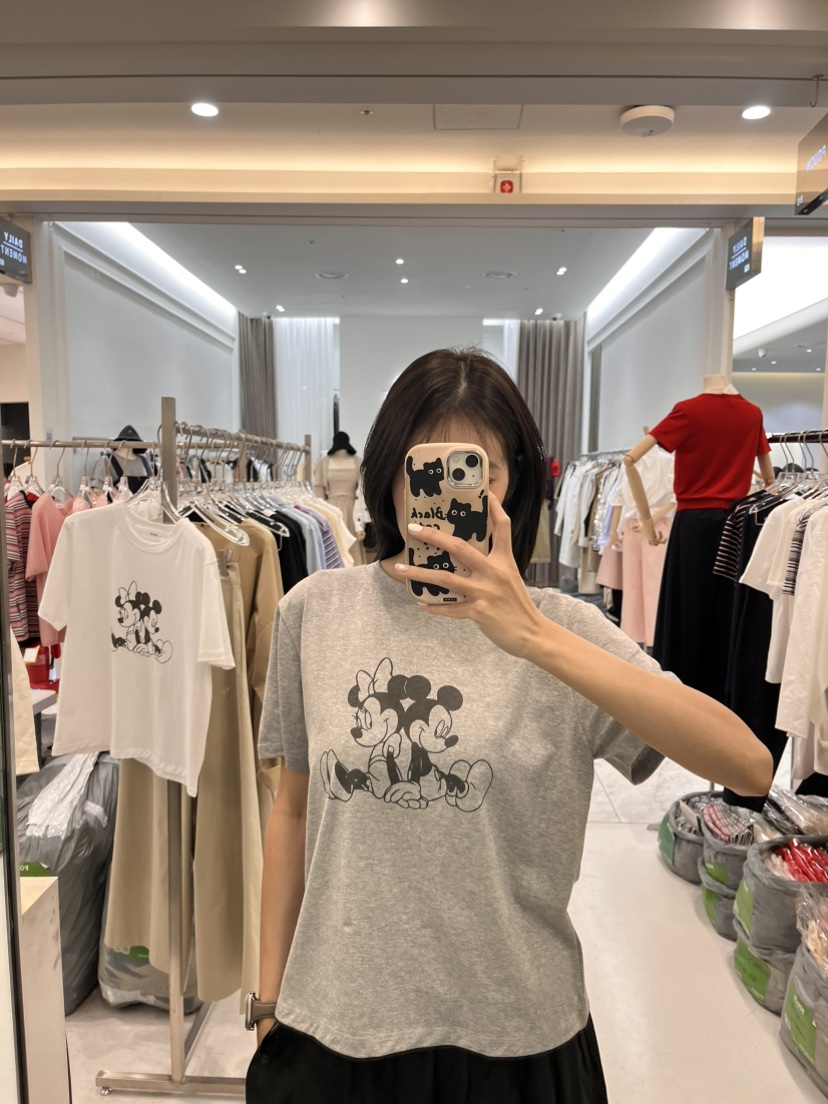 POUCH韓國直郵㊣女裝新品人氣推薦25春夏熱賣時尚休閑T恤POUCHT恤圖色2