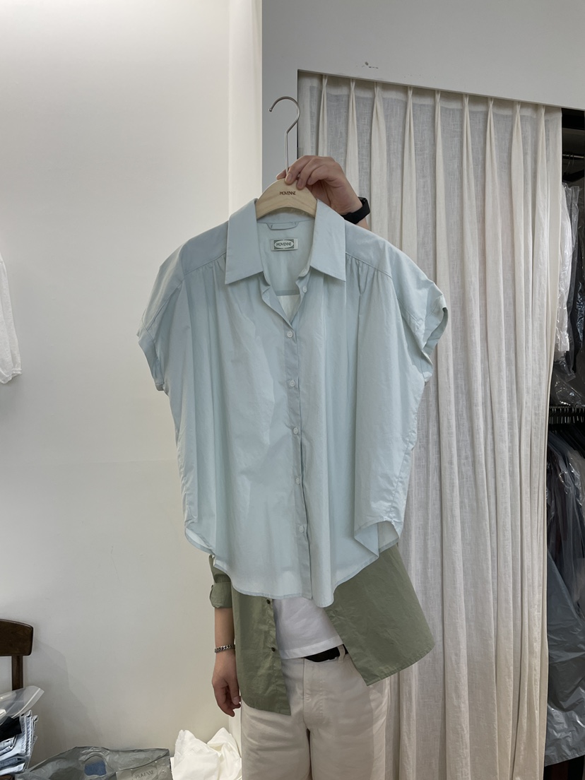MOVENNE韓國㊣直郵東大門代購女裝新款休閑熱賣時尚襯衫蕾絲衫MOVENNE襯衫/蕾絲衫圖色2