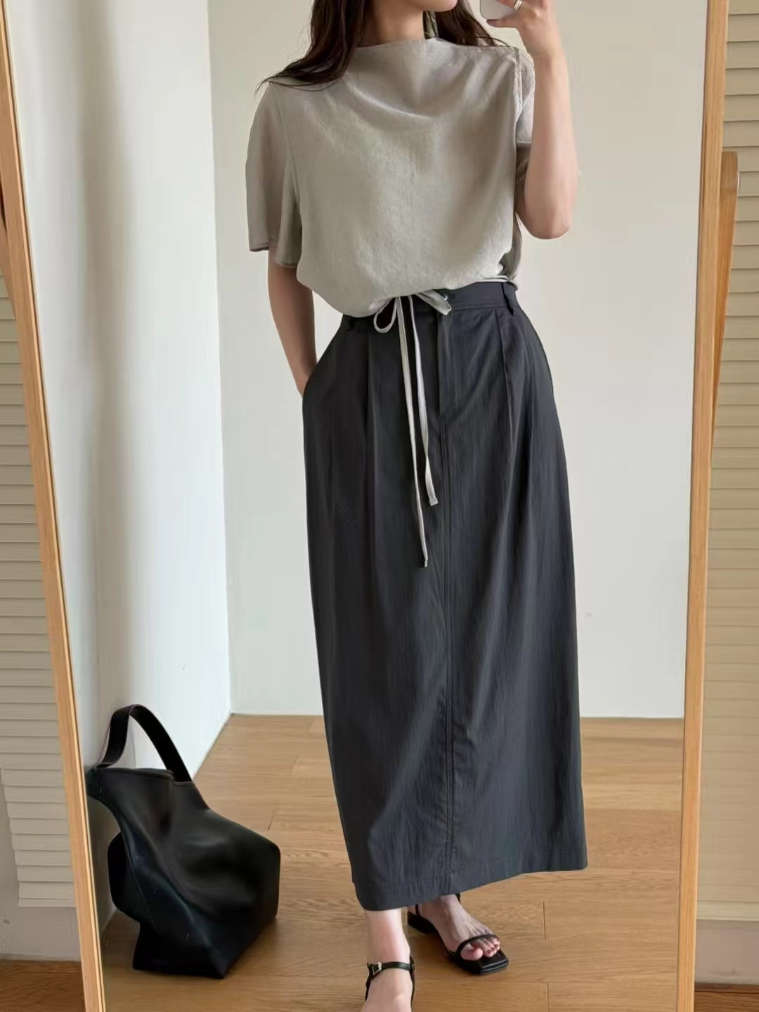 AMYGRACE韓國直郵㊣東大門實拍女裝新品時尚人氣25春夏長裙AMYGRACE長裙圖色2
