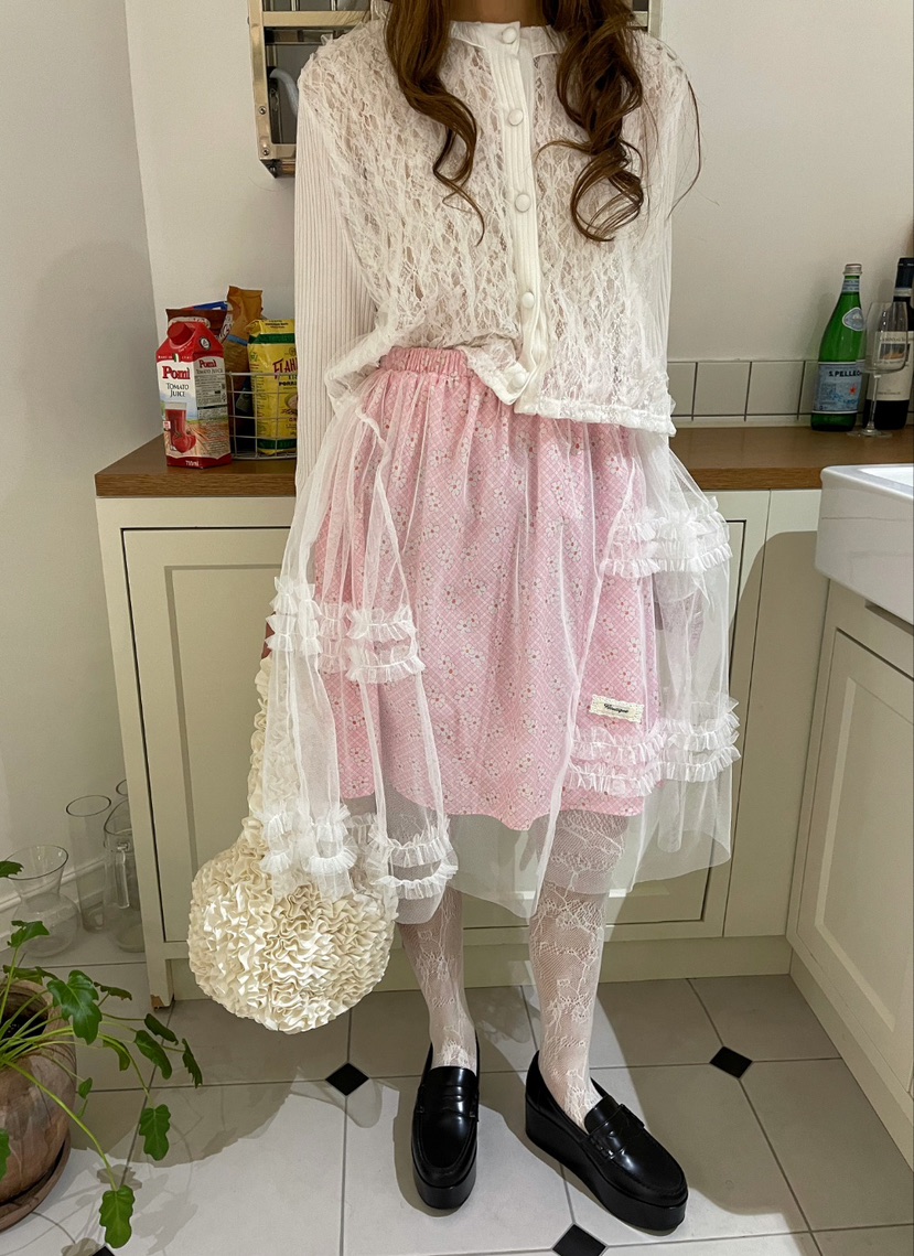 BOUTIQUE-L韓國㊣直郵東大門代購女裝新品25春夏半身裙中短裙BOUTIQUE-L半身裙/中短裙