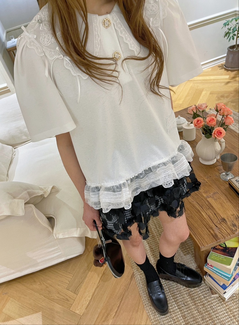 BOUTIQUE-L韓國直郵㊣女裝新款熱賣時尚人氣25春夏休閑T恤BOUTIQUE-LT恤