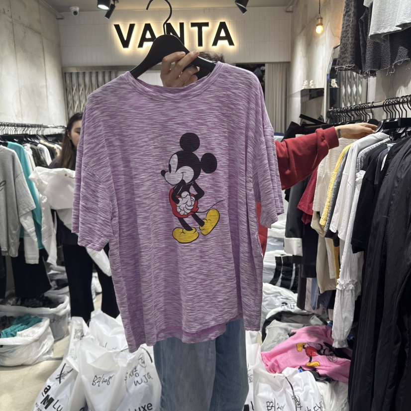 VANTA韓國直郵㊣女裝新品熱賣休閑推薦人氣25春夏時尚T恤VANTAT恤圖色2