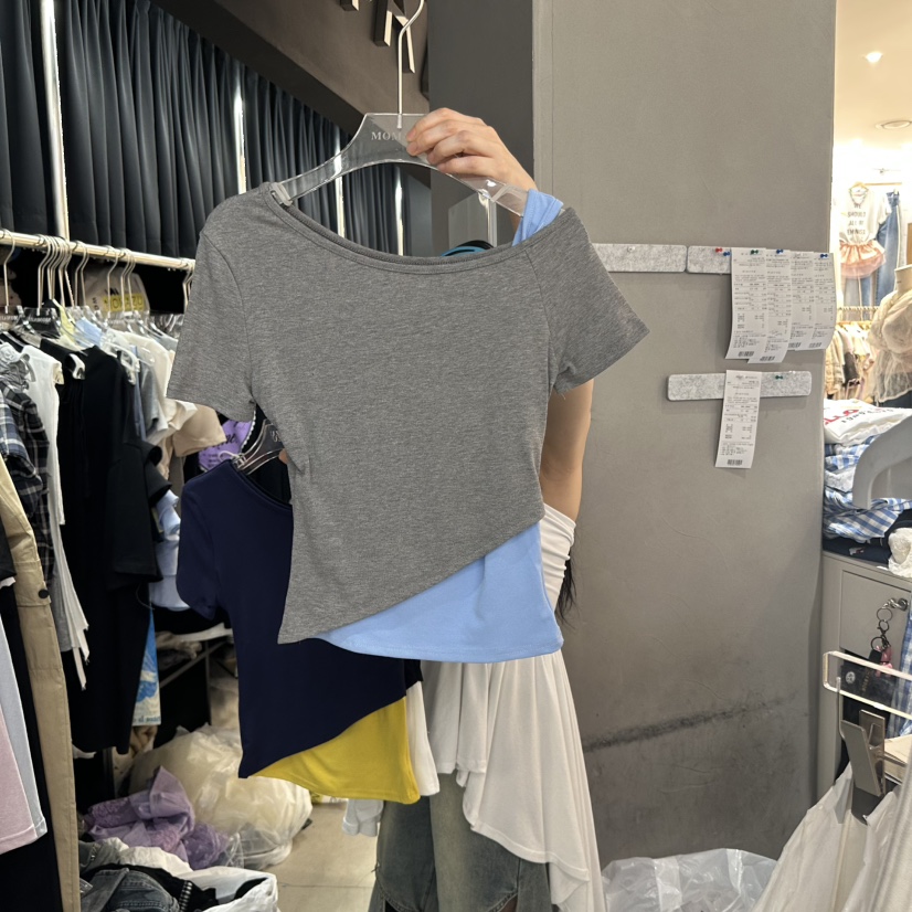 MOMAZU韓國直郵㊣東大門實拍女裝新品時尚人氣休閑熱賣推薦T恤MOMAZUT恤圖色1