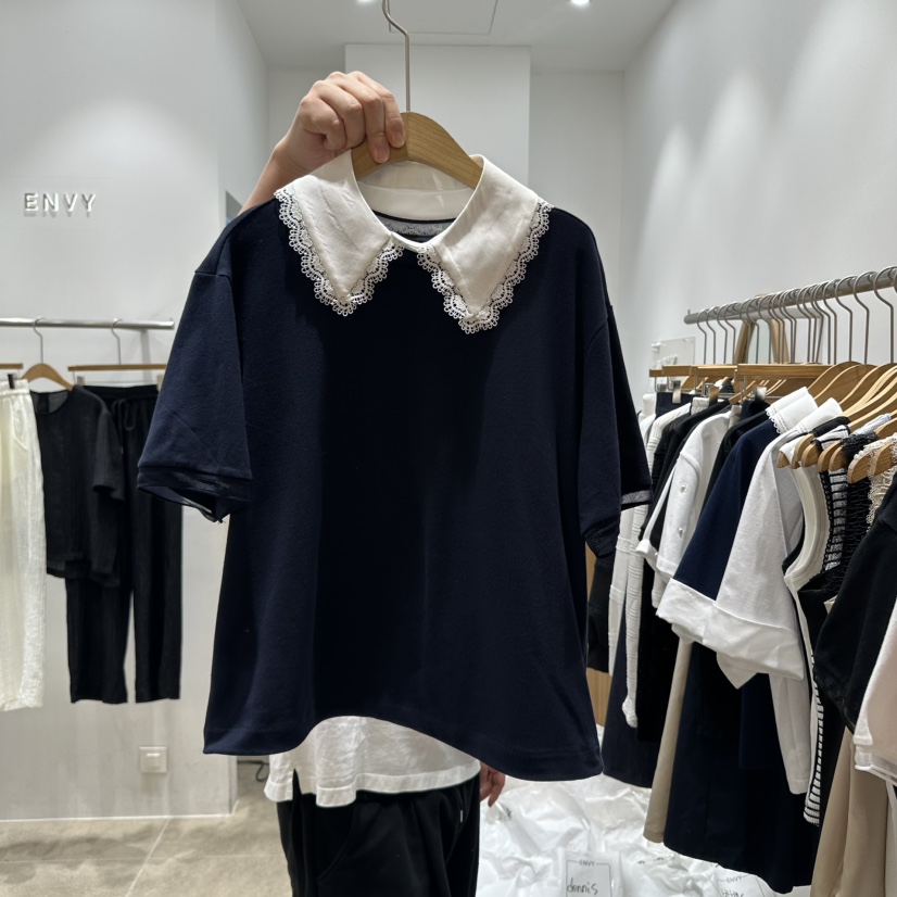 ENVY韓國直郵㊣東大門實拍女裝新款休閑推薦25春夏熱賣時尚T恤ENVYT恤圖色3