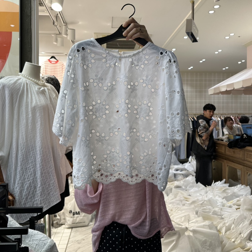 RUNWAY-런웨이直郵韓國代購㊣女裝新品熱賣人氣襯衫蕾絲衫RUNWAY襯衫/蕾絲衫圖色2
