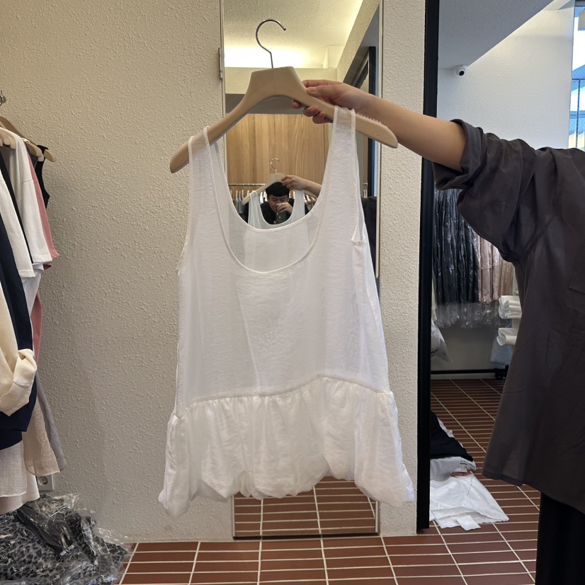 CHOI-L韓國直郵㊣東大門實拍女裝新品推薦25春夏吊帶背心喇叭CHOI吊帶/背心