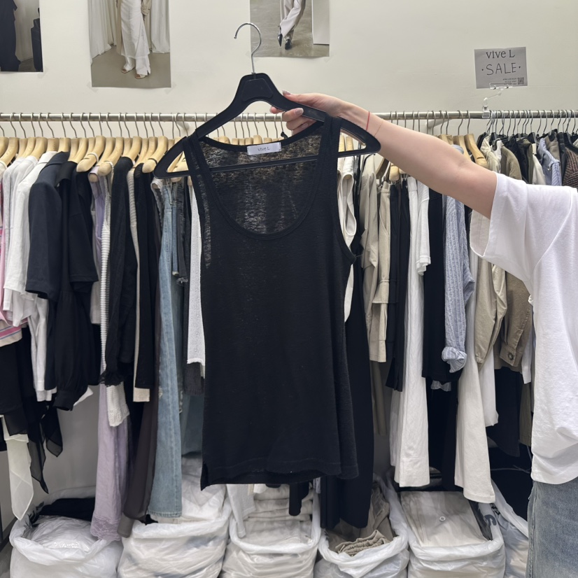 VIVEL韓國㊣直郵東大門代購女裝新品推薦時尚熱賣休閑吊帶背心VIVEL吊帶/背心圖色2