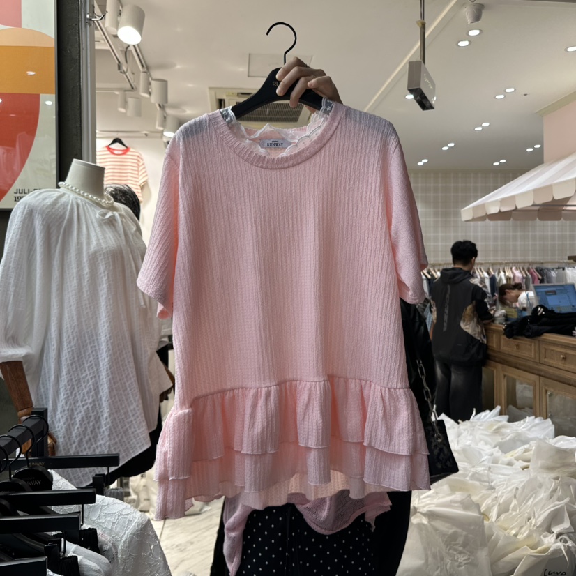 RUNWAY-런웨이韓國直郵㊣東大門實拍女裝新款熱賣人氣休閑T恤RUNWAYT恤圖色3