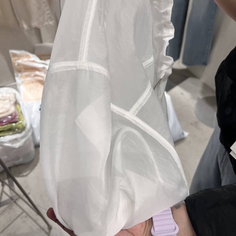 SSEMIENNE韓國㊣直郵東大門代購女裝新品25春夏時尚夾克透視SSEMIENNE夾克