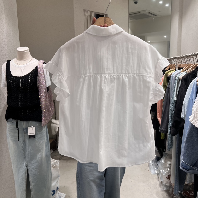 SSEMIENNE韓國直郵㊣東大門實拍女裝新品熱賣25春夏襯衫蕾絲衫SSEMIENNE襯衫/蕾絲衫