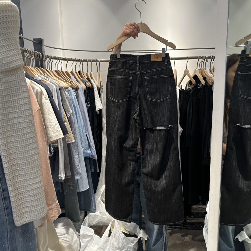 HABLE韓國㊣直郵東大門代購女裝新品推薦熱賣人氣25春夏牛仔褲HABLE牛仔褲