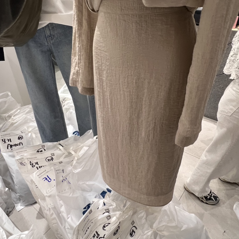 WOOD SAGE韓國直郵㊣女裝新品時尚熱賣人氣休閑半身裙中短裙WOOD SAGE半身裙/中短裙圖色2