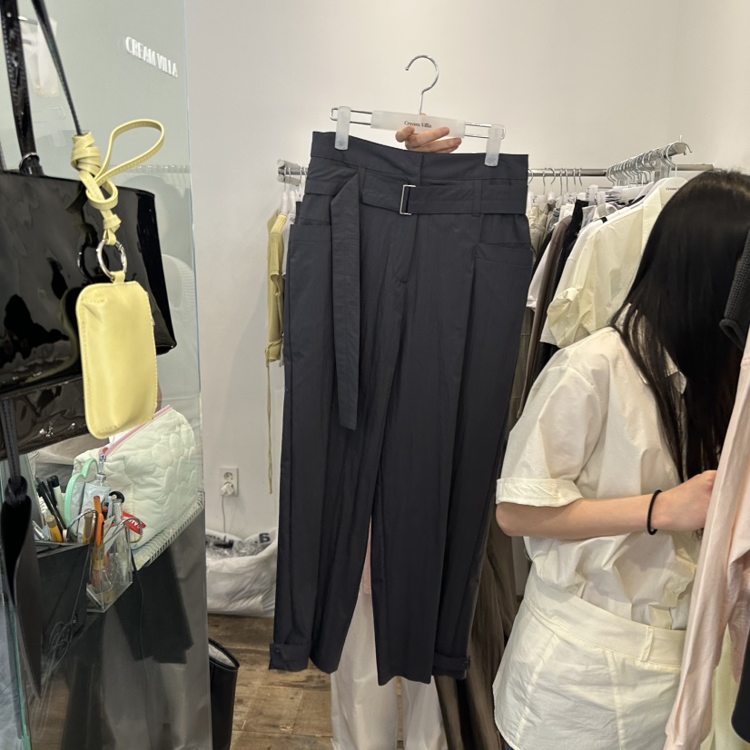 CREAM VILLA（此品牌名稱會遭售假投訴，建議淘寶店鋪商品名稱中不要使用）直郵韓國代購㊣女裝新品時尚休閑褲含腰帶CREAMVILLA休閑褲圖色3