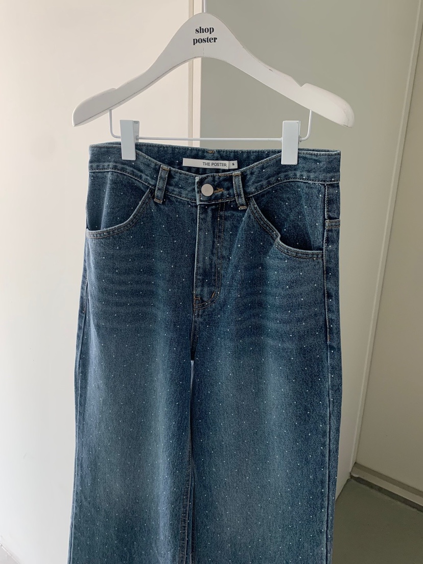 SHOP POSTER直郵韓國代購㊣女裝新款25春夏休閑人氣牛仔褲SHOP_POSTER牛仔褲