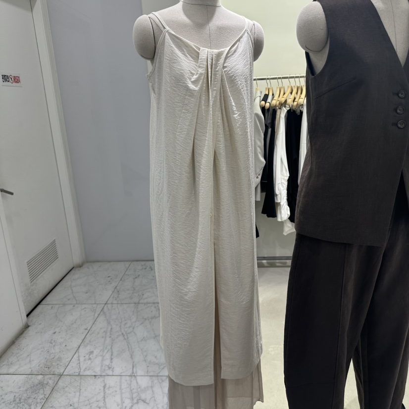 VIVEL韓國㊣直郵東大門代購女裝新款25春夏推薦時尚連衣裙亞麻VIVEL連衣裙圖色1