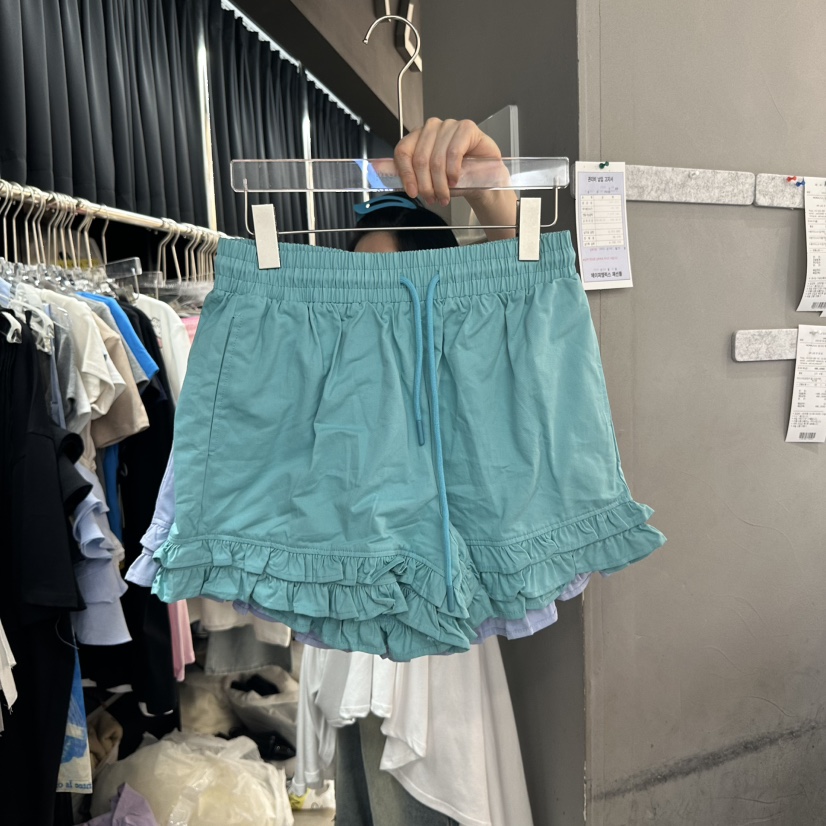 MOMAZU韓國直郵㊣女裝新款熱賣時尚推薦休閑人氣短褲荷葉邊MOMAZU短褲圖色2