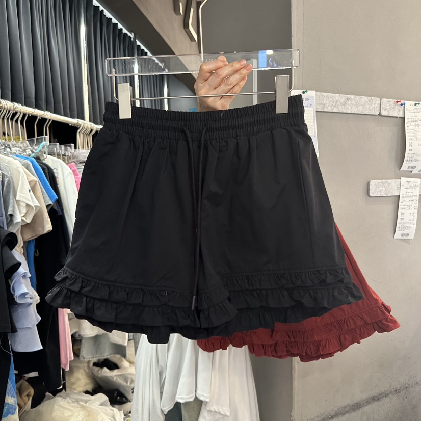 MOMAZU韓國直郵㊣女裝新款熱賣時尚推薦休閑人氣短褲荷葉邊MOMAZU短褲圖色7