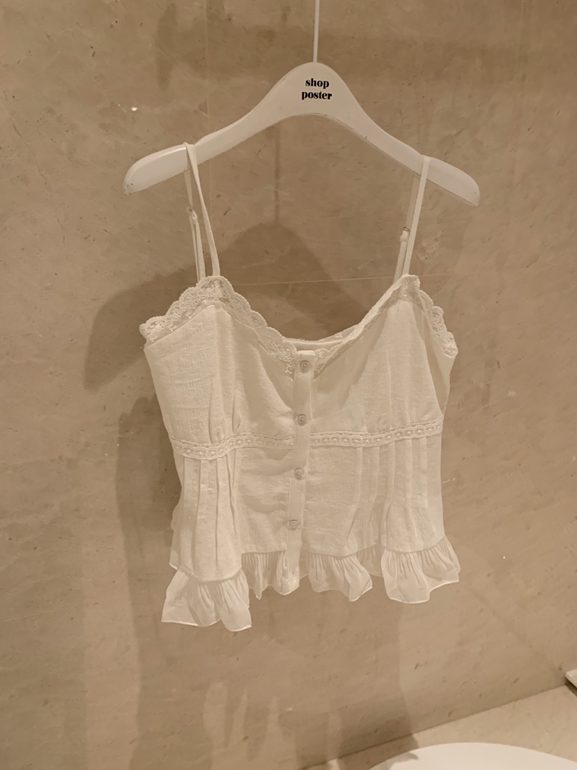 SHOP POSTER韓國直郵㊣女裝新品時尚人氣休閑25春夏吊帶背心SHOP_POSTER吊帶/背心