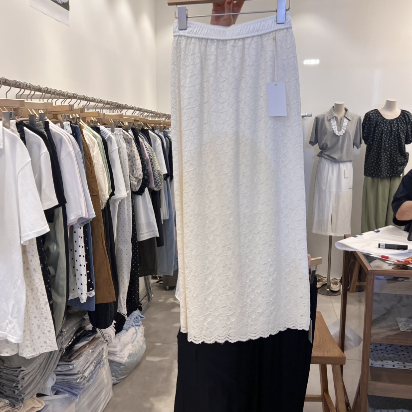 TAN&COMO直郵韓國代購㊣女裝新品休閑時尚25春夏熱賣長裙tan-COMO長裙