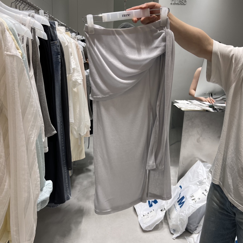 NUESE韓國直郵㊣女裝新品時尚熱賣休閑25春夏人氣半身裙中短裙NUESE半身裙/中短裙圖色2