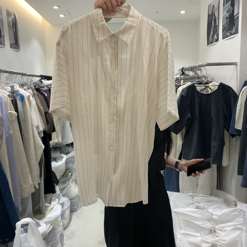 THE REST韓國㊣直郵東大門代購女裝新品25春夏熱賣襯衫蕾絲衫THE REST/UNNOEUD襯衫/蕾絲衫圖色1